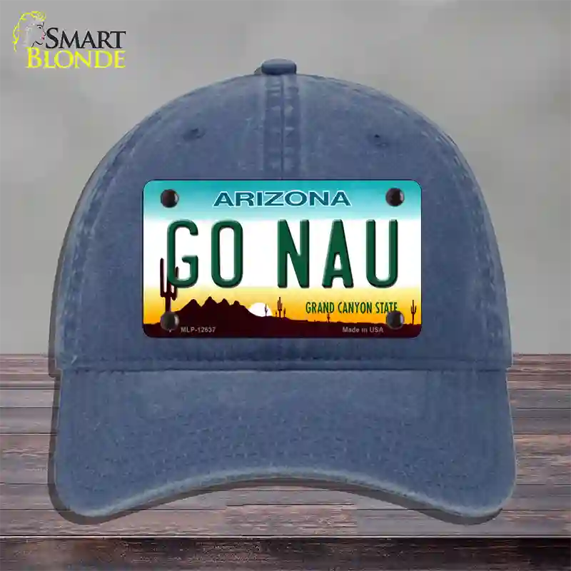 Go Northern Arizona Univ Novelty License Plate Hat Unconstructed Cotton / Navy