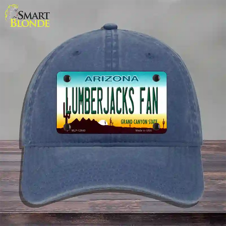 Lumberjacks Fan Novelty License Plate Hat Unconstructed Cotton / Navy