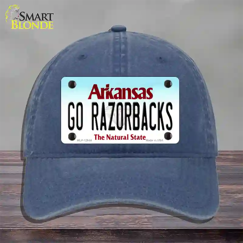 Go Razorbacks Novelty License Plate Hat Unconstructed Cotton / Navy