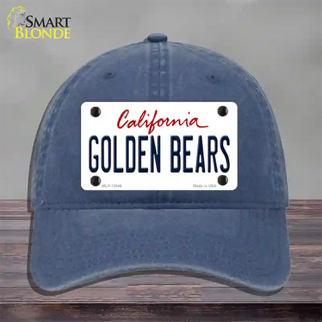 Golden Bears Novelty License Plate Hat Unconstructed Cotton / Navy