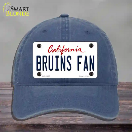 Bruins Fan Novelty License Plate Hat Unconstructed Cotton / Navy