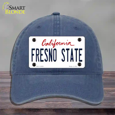 Fresno State Novelty License Plate Hat Unconstructed Cotton / Navy