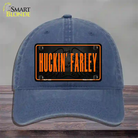 Huckin Farley Novelty License Plate Hat Unconstructed Cotton / Navy