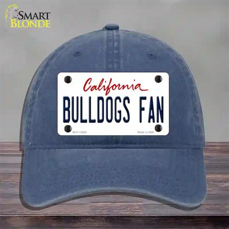 Bulldogs Fan Novelty License Plate Hat Unconstructed Cotton / Navy