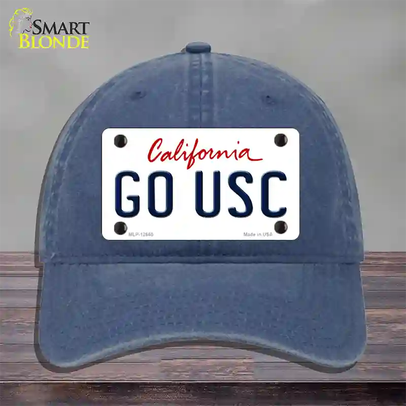 Go USC Novelty License Plate Hat Unconstructed Cotton / Navy