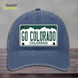 Go Colorado Novelty License Plate Hat Unconstructed Cotton / Navy