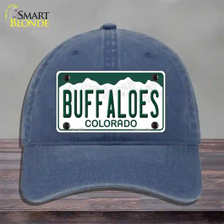 Buffaloes Novelty License Plate Hat Unconstructed Cotton / Navy