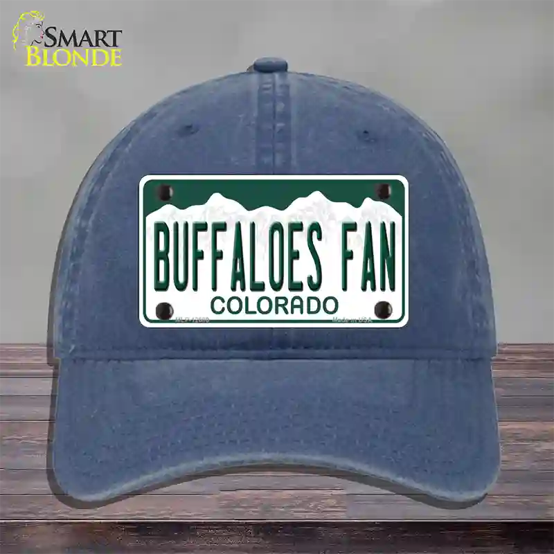 Buffaloes Fan Novelty License Plate Hat Unconstructed Cotton / Navy