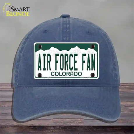 Air Force Fan Novelty License Plate Hat Unconstructed Cotton / Navy