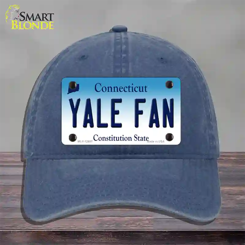 Yale Fan Novelty License Plate Hat Unconstructed Cotton / Navy