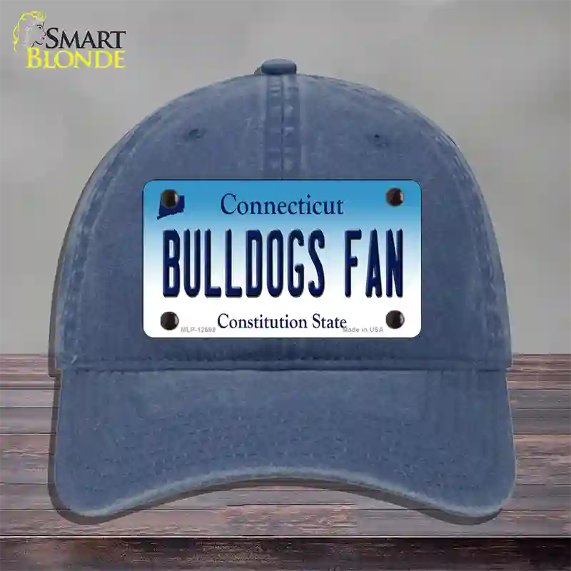 Bulldogs Fan Connecticut Novelty License Plate Hat Unconstructed Cotton / Navy