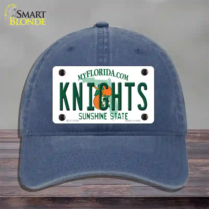 Knights Novelty License Plate Hat Unconstructed Cotton / Navy