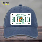 Go Florida Novelty License Plate Hat Unconstructed Cotton / Navy