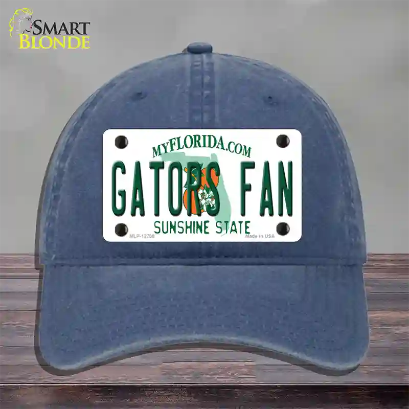 Gators Fan Novelty License Plate Hat Unconstructed Cotton / Navy