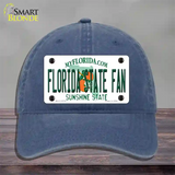 Florida State Fan Novelty License Plate Hat Unconstructed Cotton / Navy