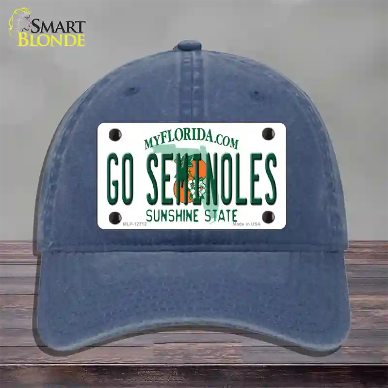 Go Seminoles Novelty License Plate Hat Unconstructed Cotton / Navy