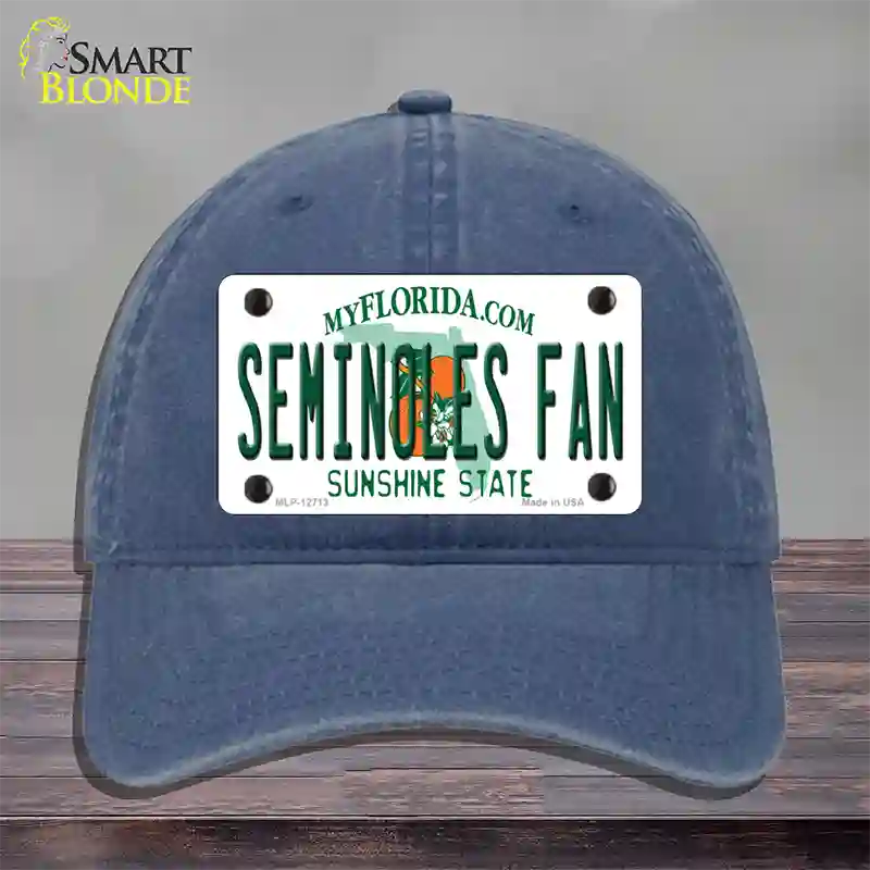 Seminoles Fan Novelty License Plate Hat Unconstructed Cotton / Navy