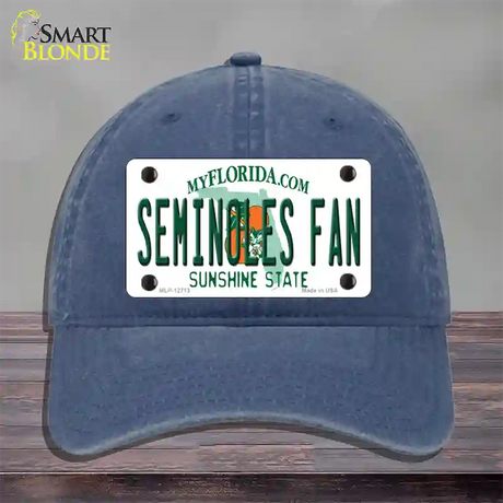 Seminoles Fan Novelty License Plate Hat Unconstructed Cotton / Navy