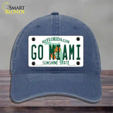 Go Miami Novelty License Plate Hat Unconstructed Cotton / Navy