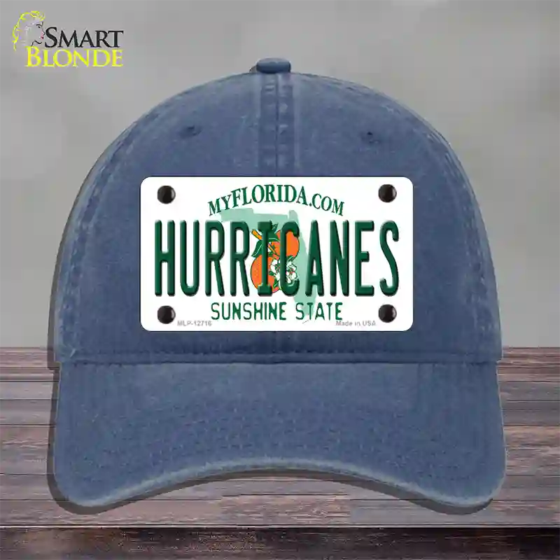 Hurricanes Novelty License Plate Hat Unconstructed Cotton / Navy