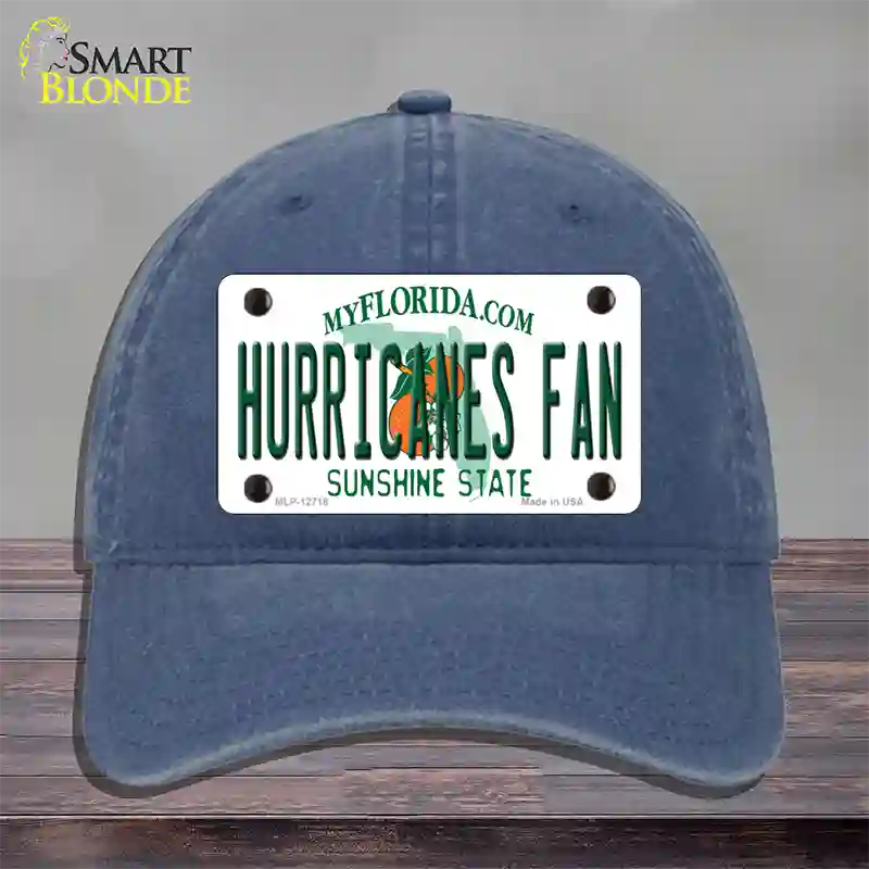 Hurricanes Fan Novelty License Plate Hat Unconstructed Cotton / Navy