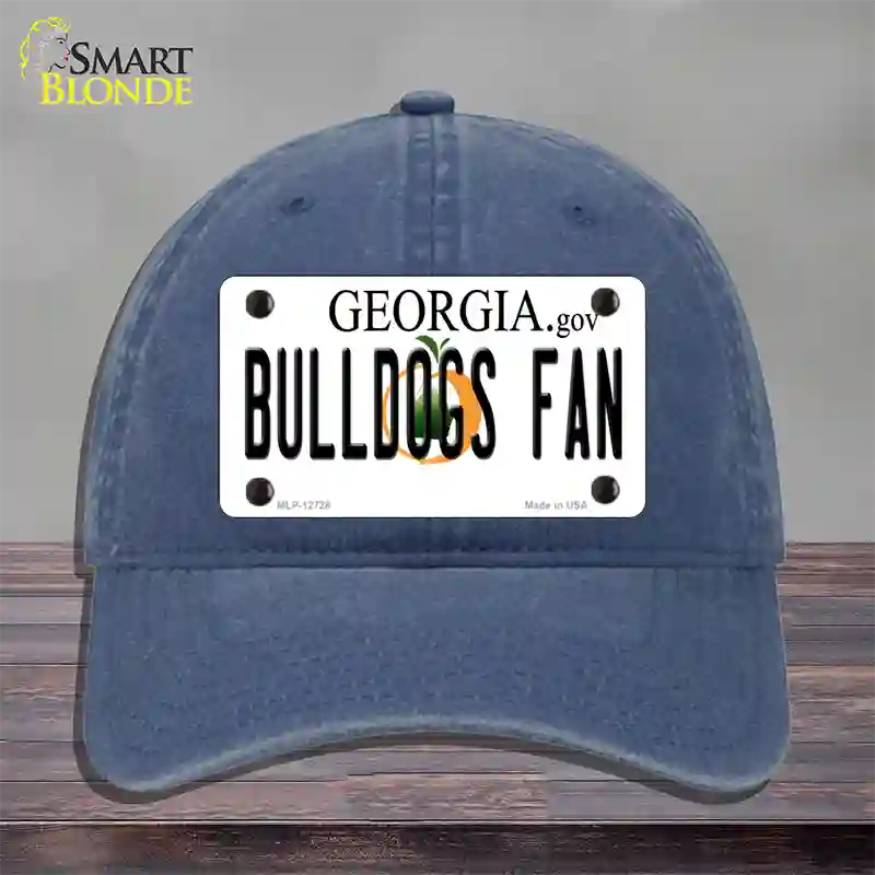 Bulldogs Fan Georgia Novelty License Plate Hat Unconstructed Cotton / Navy