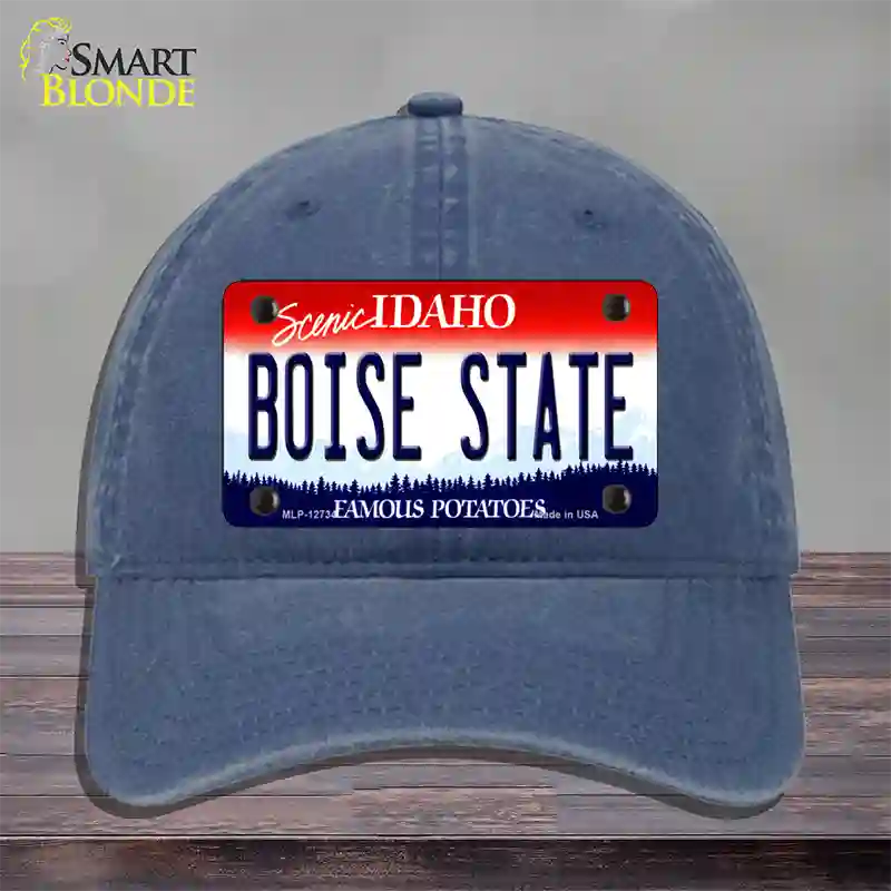 Boise State Novelty License Plate Hat Unconstructed Cotton / Navy