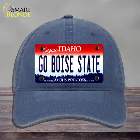 Go Boise State Novelty License Plate Hat Unconstructed Cotton / Navy