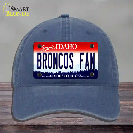 Broncos Fan Novelty License Plate Hat Unconstructed Cotton / Navy