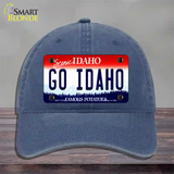 Go Idaho Novelty License Plate Hat Unconstructed Cotton / Navy