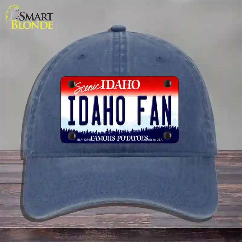 Idaho Fan Novelty License Plate Hat Unconstructed Cotton / Navy