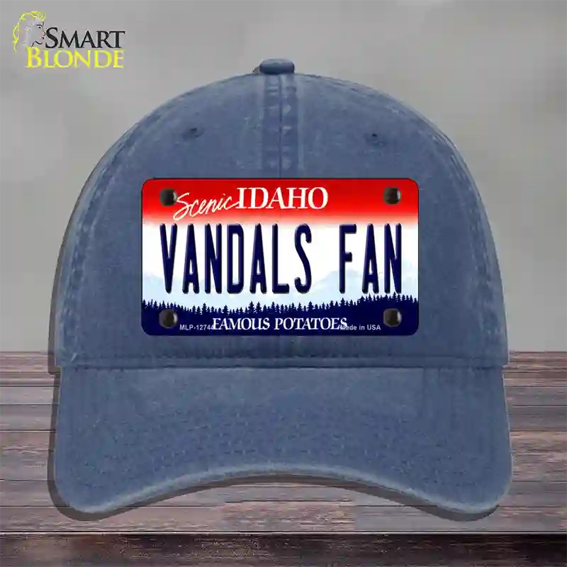 Vandals Fan Novelty License Plate Hat Unconstructed Cotton / Navy