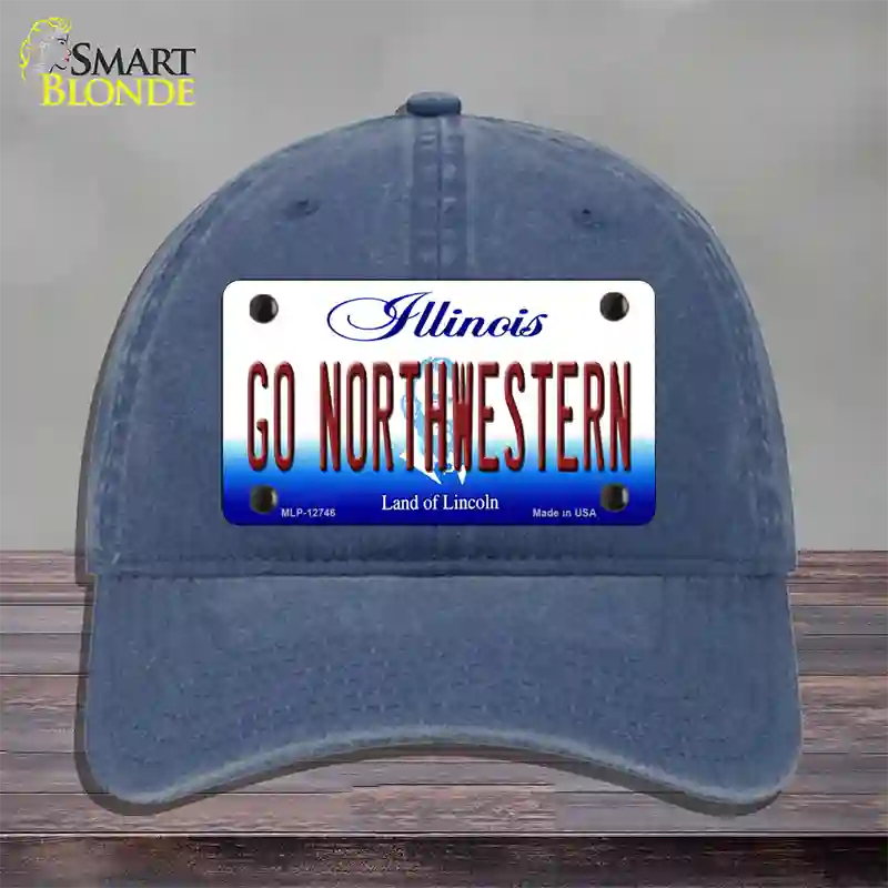 Go Northwestern Novelty License Plate Hat Unconstructed Cotton / Navy