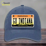 Go Indiana Novelty License Plate Hat Tag Unconstructed Cotton / Navy