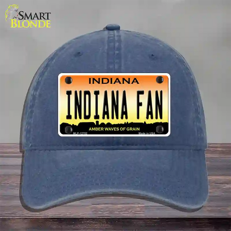 Indiana Fan Novelty License Plate Hat Tag Unconstructed Cotton / Navy