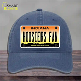 Hoosiers Fan Novelty License Plate Hat Tag Unconstructed Cotton / Navy