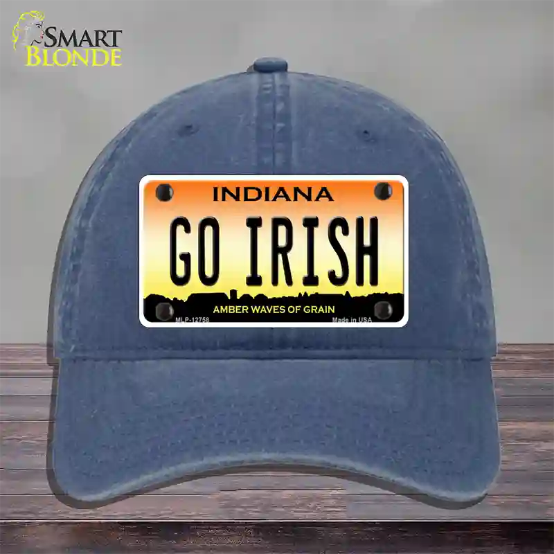 Go Irish Novelty License Plate Hat Tag Unconstructed Cotton / Navy