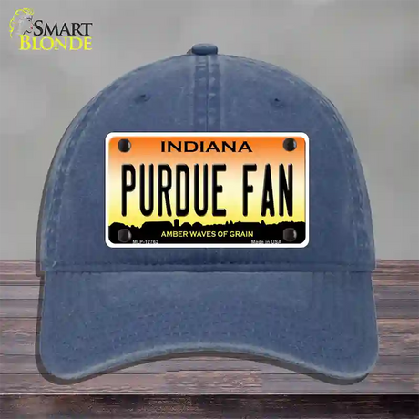 Purdue Fan Novelty License Plate Hat Tag Unconstructed Cotton / Navy