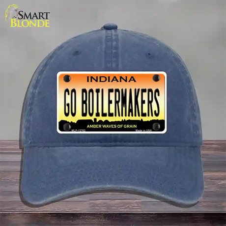 Go Boilermakers Novelty License Plate Hat Tag Unconstructed Cotton / Navy