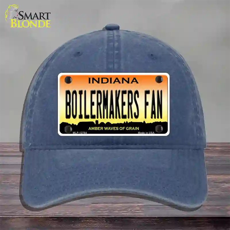 Boilermakers Fan Novelty License Plate Hat Tag Unconstructed Cotton / Navy