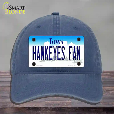 Hawkeyes Fan Novelty License Plate Hat Unconstructed Cotton / Navy