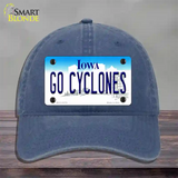 Go Cyclones Novelty License Plate Hat Tag Unconstructed Cotton / Navy