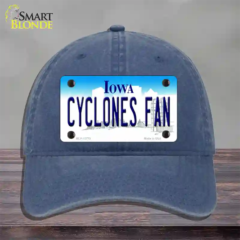 Cyclones Fan Novelty License Plate Hat Tag Unconstructed Cotton / Navy