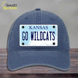 Go Wildcats Kansas Novelty License Plate Hat Tag Unconstructed Cotton / Navy