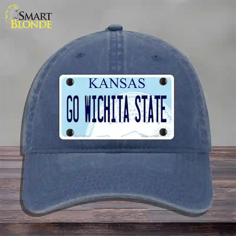 Go Wichita State Novelty License Plate Hat Tag Unconstructed Cotton / Navy