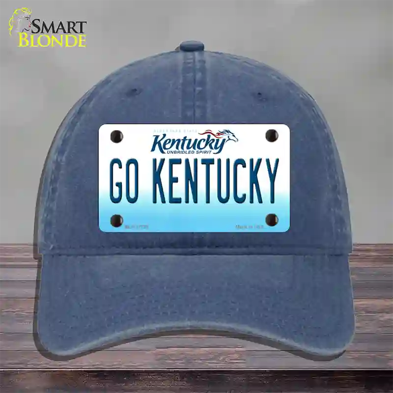 Go Kentucky Novelty License Plate Hat Tag Unconstructed Cotton / Navy