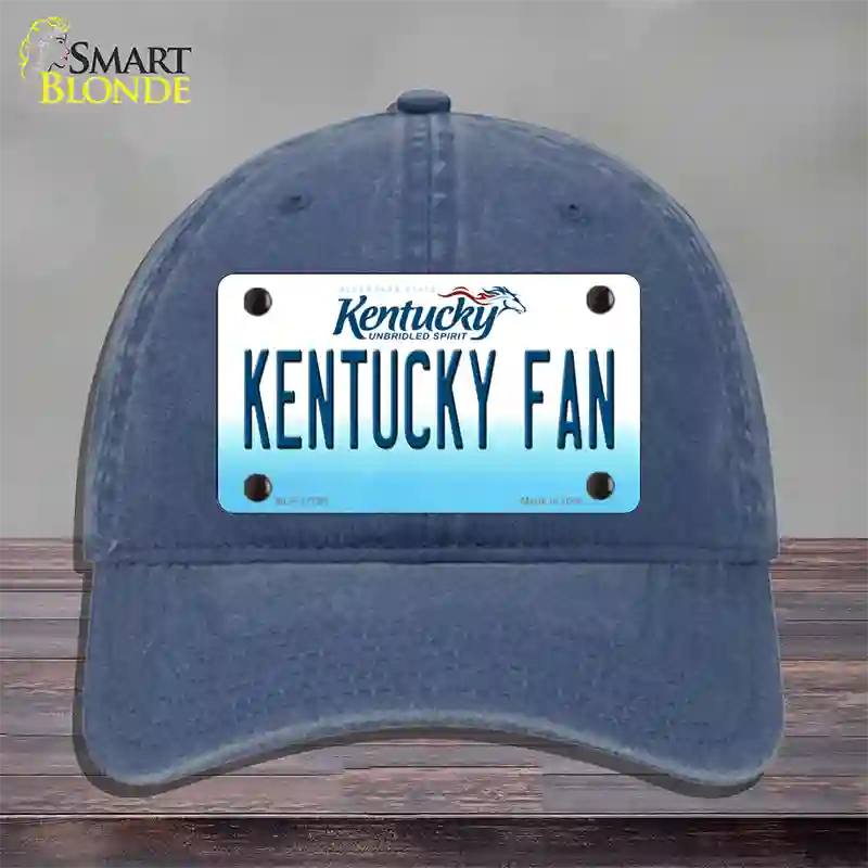 Kentucky Fan Novelty License Plate Hat Tag Unconstructed Cotton / Navy