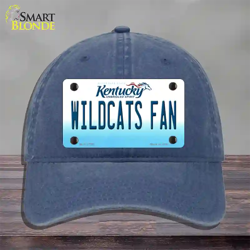 Kentucky Wildcats Fan Novelty License Plate Hat Tag Unconstructed Cotton / Navy