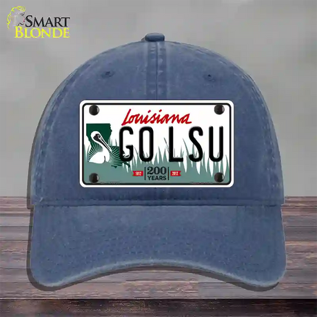 Go LSU Novelty License Plate Hat Tag Unconstructed Cotton / Navy