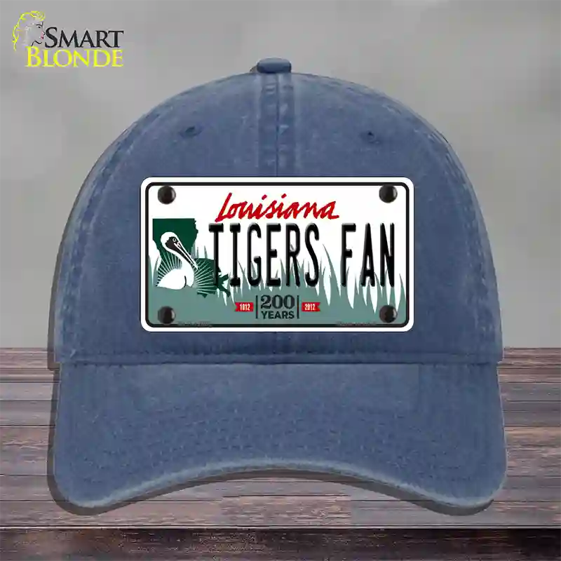 Louisiana Tigers Fan Novelty License Plate Hat Tag Unconstructed Cotton / Navy